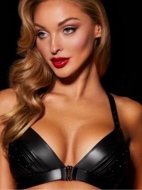 Honey Birdette Black Bra with Gold Logo Tag
